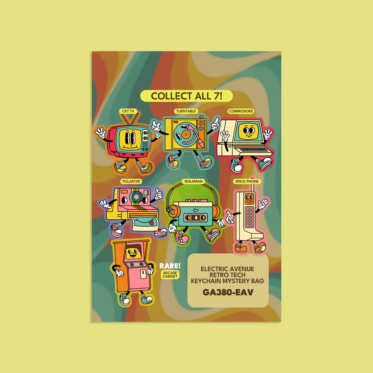 Electric Avenue Retro Mystery Keychain