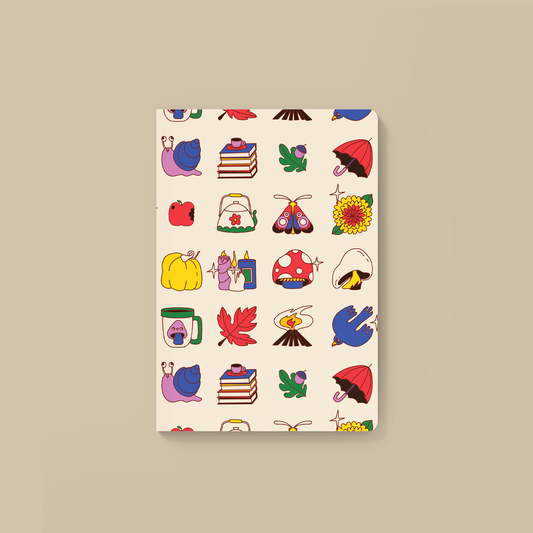 Light Fall Grid Softcover Journal