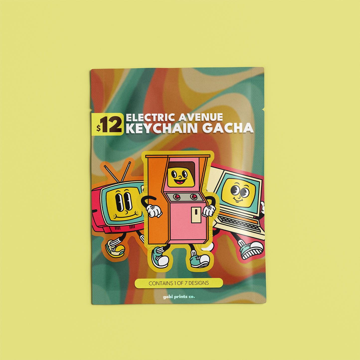 Electric Avenue Retro Mystery Keychain