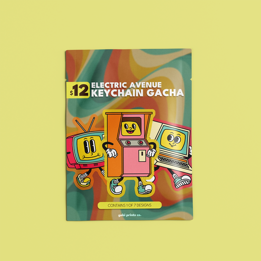 Electric Avenue Retro Mystery Keychain