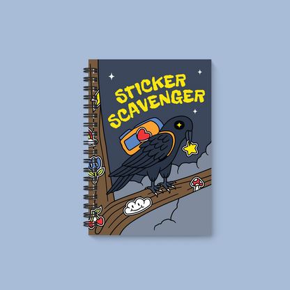 Scavenger Crow Mini Reusable Sticker Book
