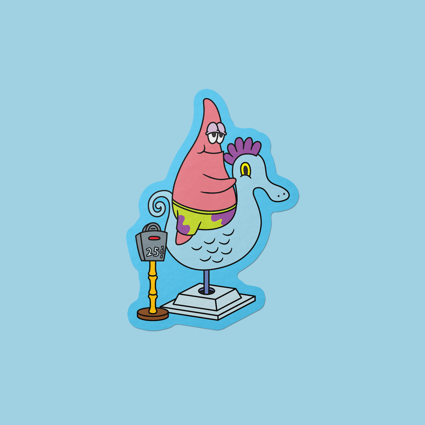 Patrick Seahorse Ride Vinyl Sticker