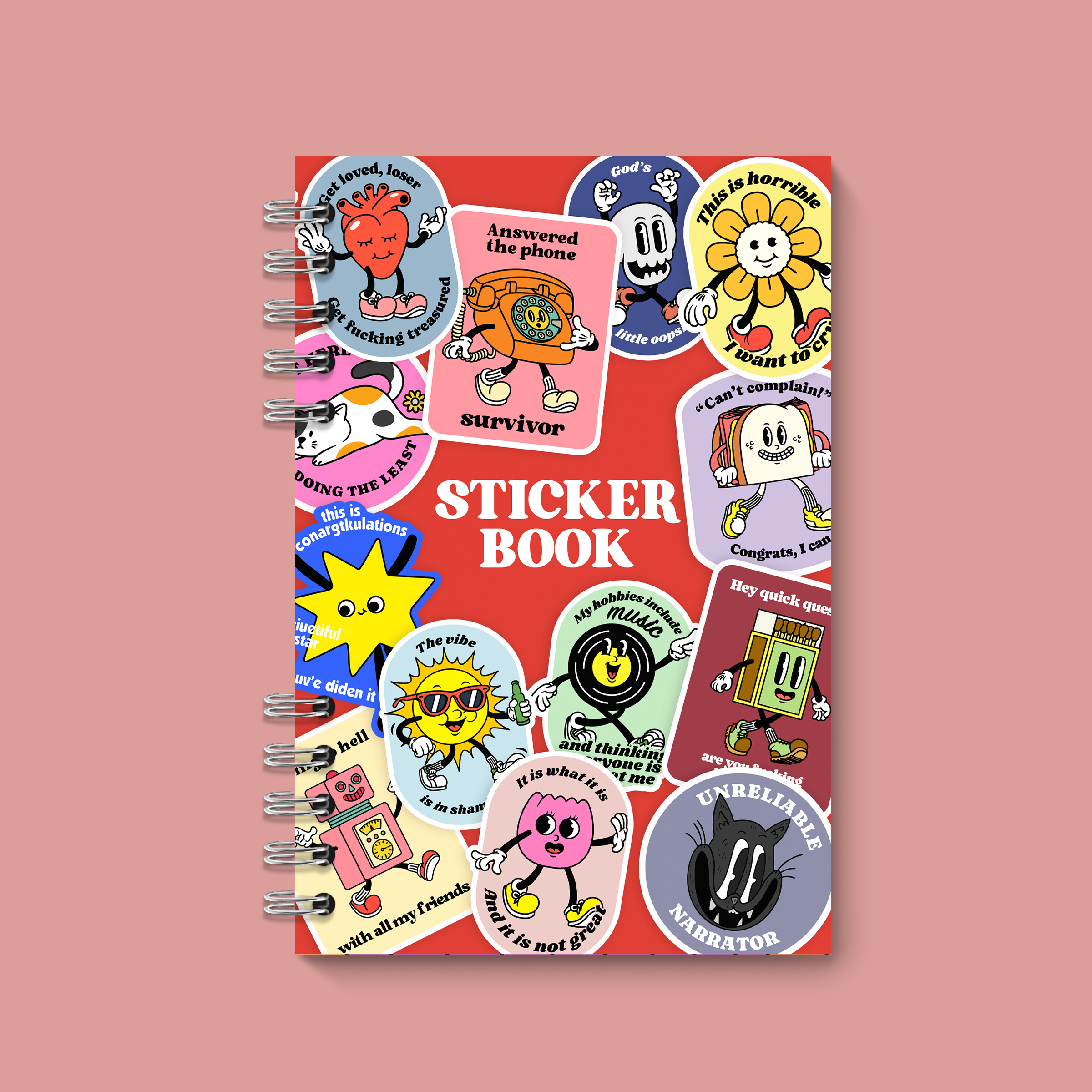 Red Collage Reusable Sticker Book – Gobi Prints Co.