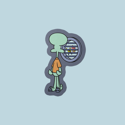 FOMO Squidward Vinyl Sticker