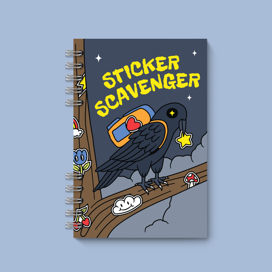 Scavenger Crow Reusable Sticker Book