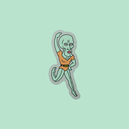 Handsome Squidward Vinyl Sticker