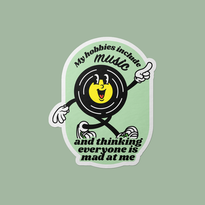 Music Hobbies Vinyl Sticker