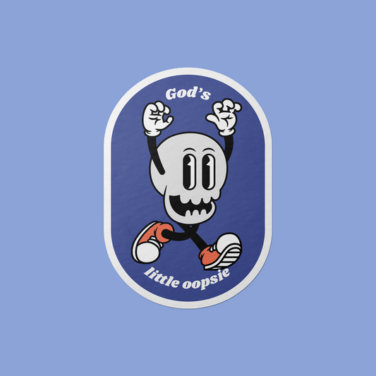 God's Little Oopsie Vinyl Sticker