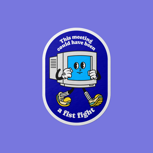 Meeting Fist Fight Vinyl Sticker