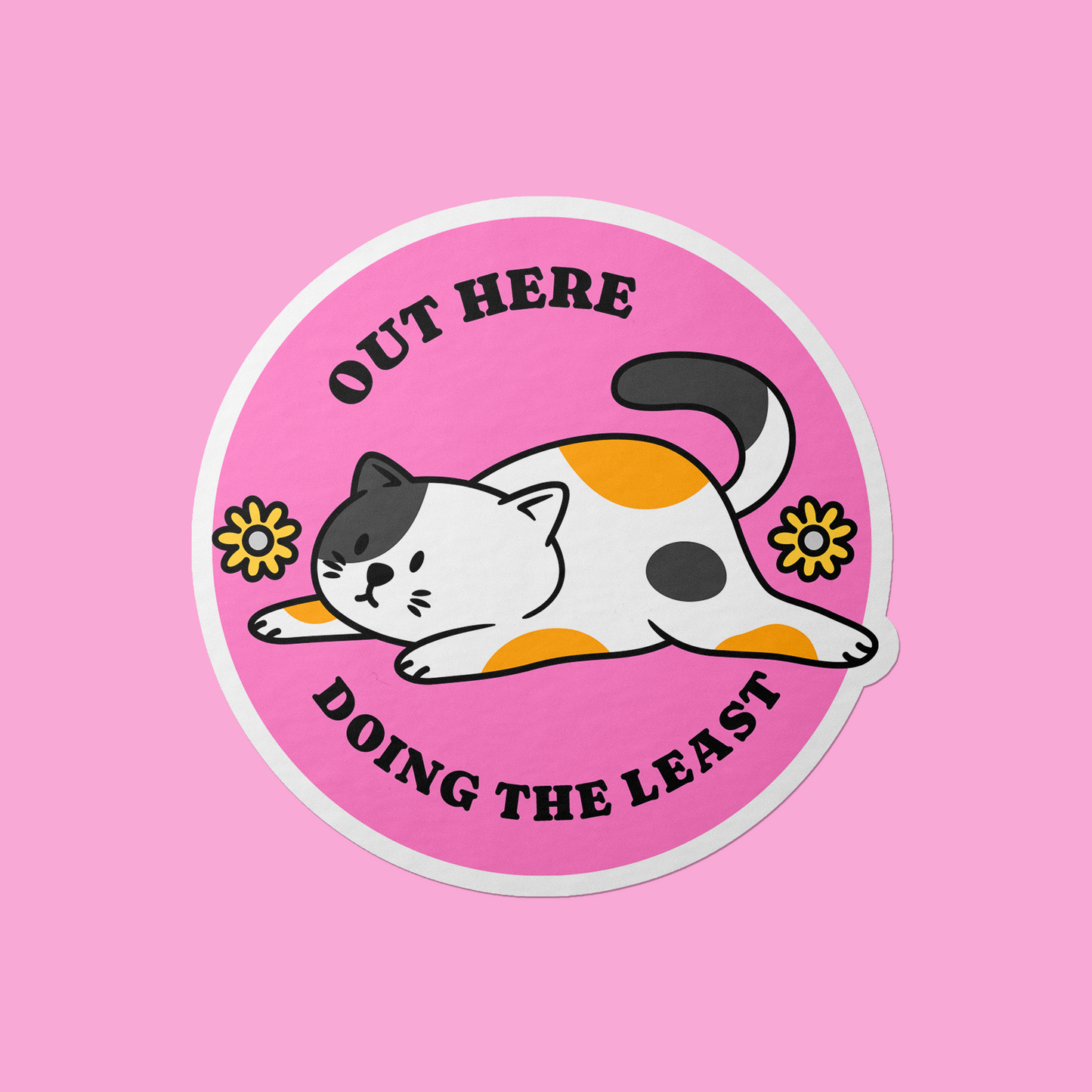 Cats Doing The Least Vinyl Sticker