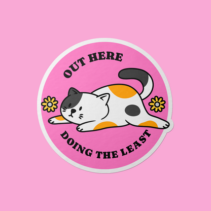 Cats Doing The Least Vinyl Sticker