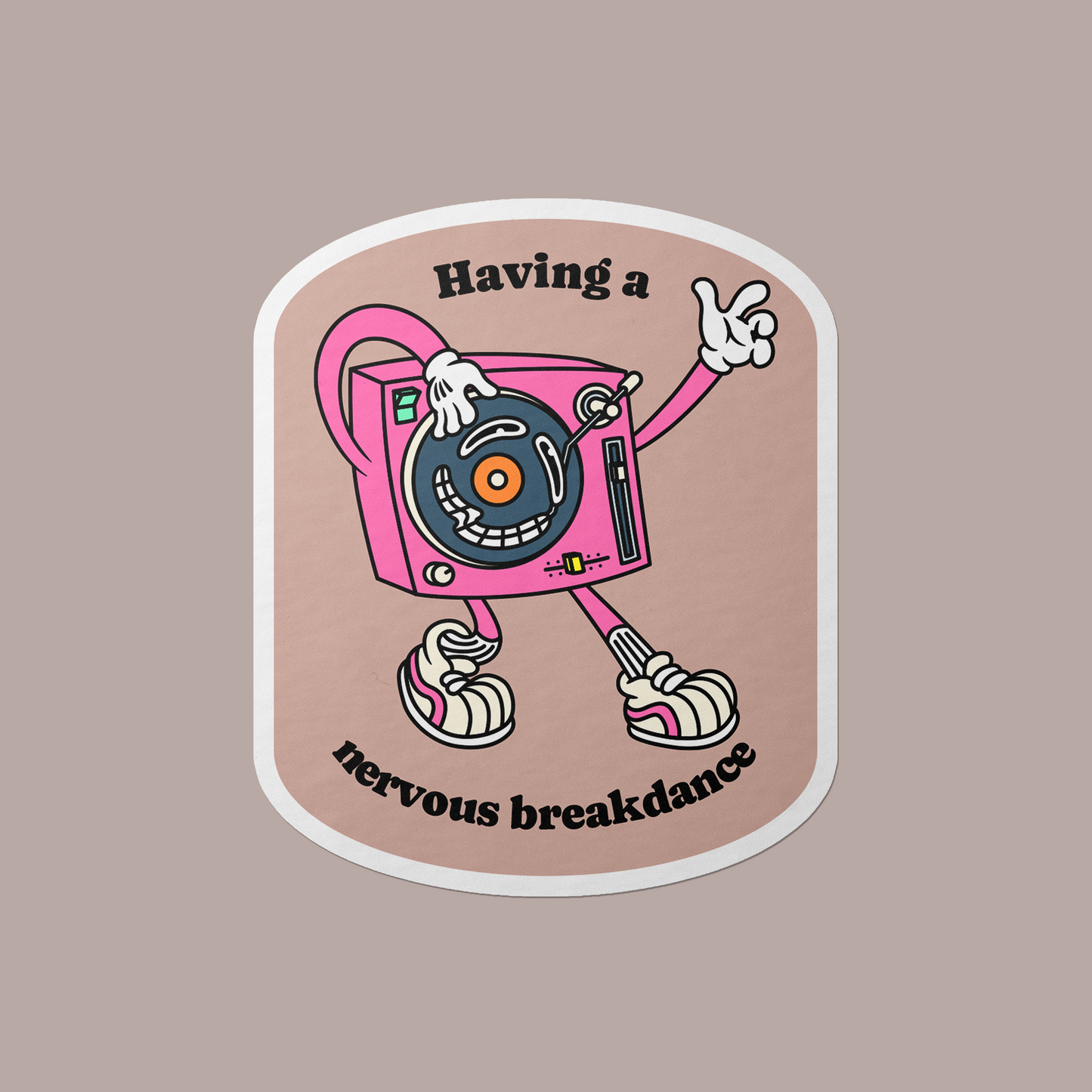 Nervous Breakdance Vinyl Sticker