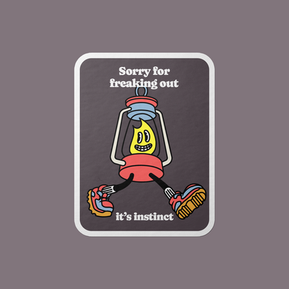 Freaking Out Instinct Vinyl Sticker