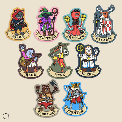 DND Classes Vinyl Stickers - Part 1