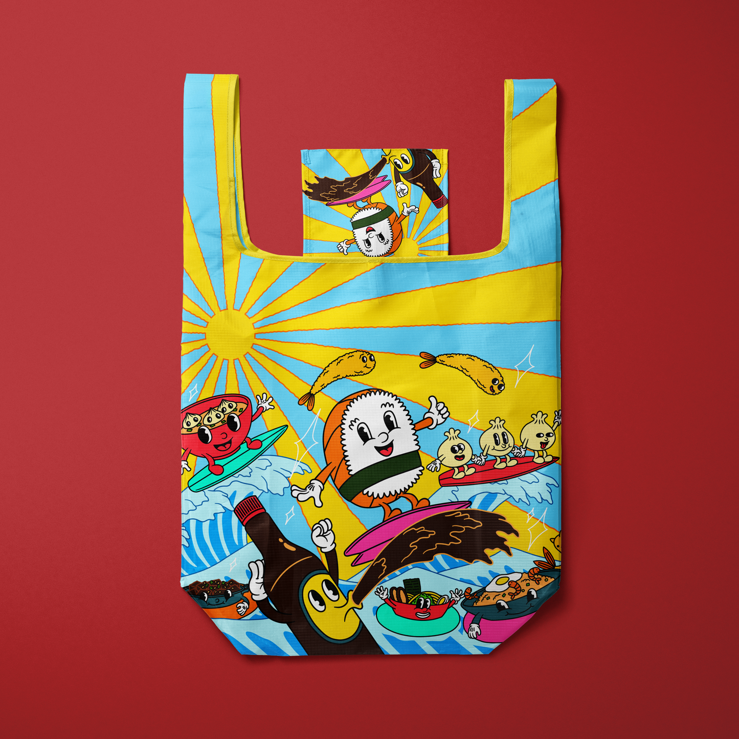 Asian Food Ripstop Grocery Bag