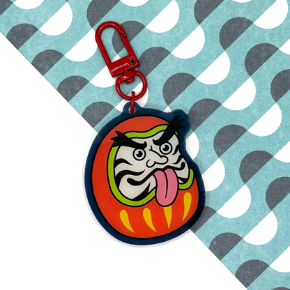 Daruma Doll Japanese Lucky Charm Keychain