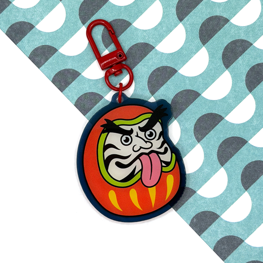 Daruma Doll Japanese Lucky Charm Keychain
