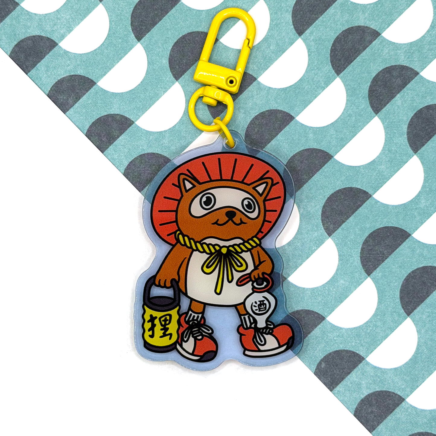 Tanuki Japanese Lucky Charm Keychain