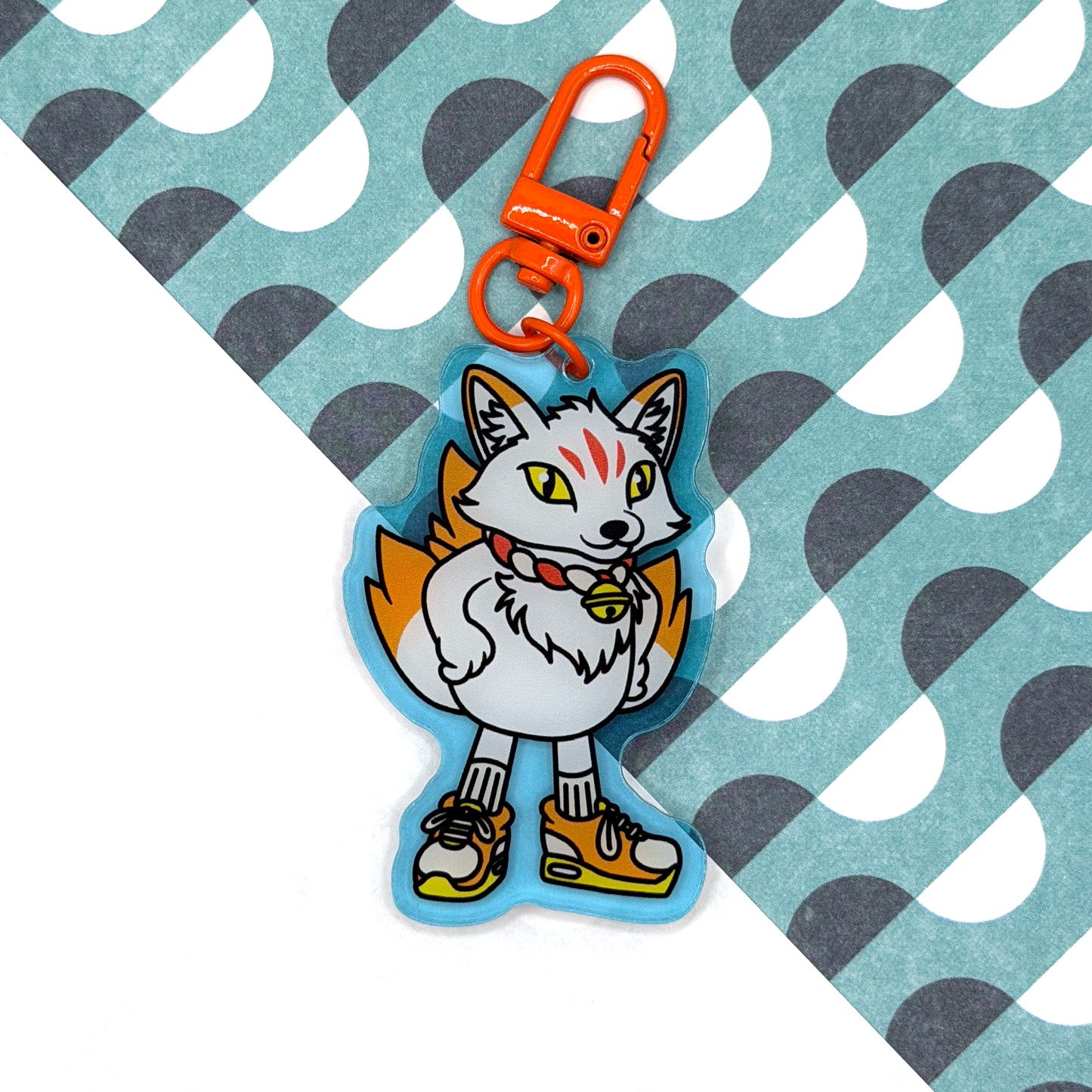 Kitsune Japanese Lucky Charm Keychain