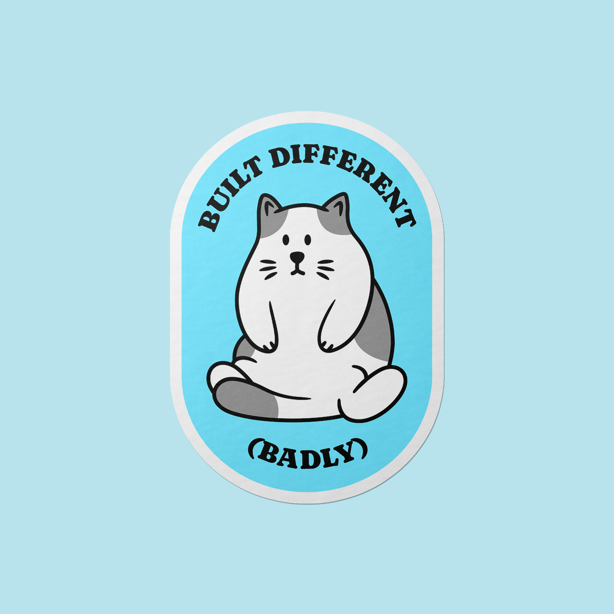Goobi Sticker Cats Built Different Vinyl Sticker – Gobi Prints Co.